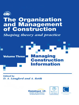 cover image of The Organization and Management of Construction